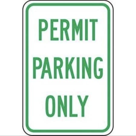 Accuform TRAFFIC SIGN PERMIT PARKING ONLY 18 in FRP238RA
